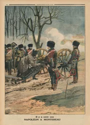 Vor einem Jahrhundert, Napoleon in Montereau am 18. Februar 1814, Rückseitenillustration aus 